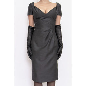 Dsquared2 midi wool gray Dita pinup style dress